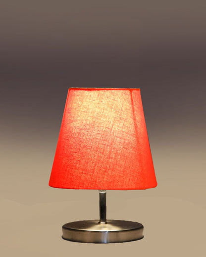 Cotton Round Metal Steel Table Lamp Orange