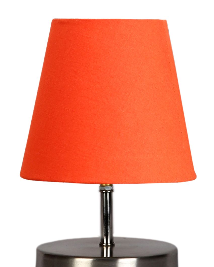 Cotton Round Metal Steel Table Lamp Orange