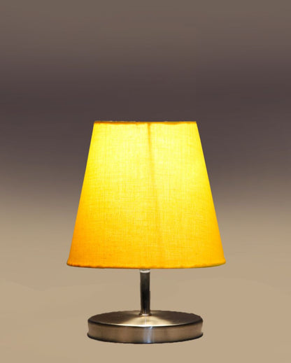 Cotton Round Metal Steel Table Lamp Yellow