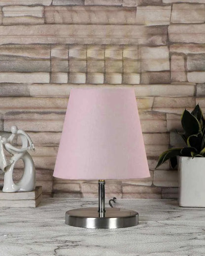 Cotton Round Metal Steel Table Lamp Grey