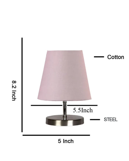 Cotton Round Metal Steel Table Lamp Grey