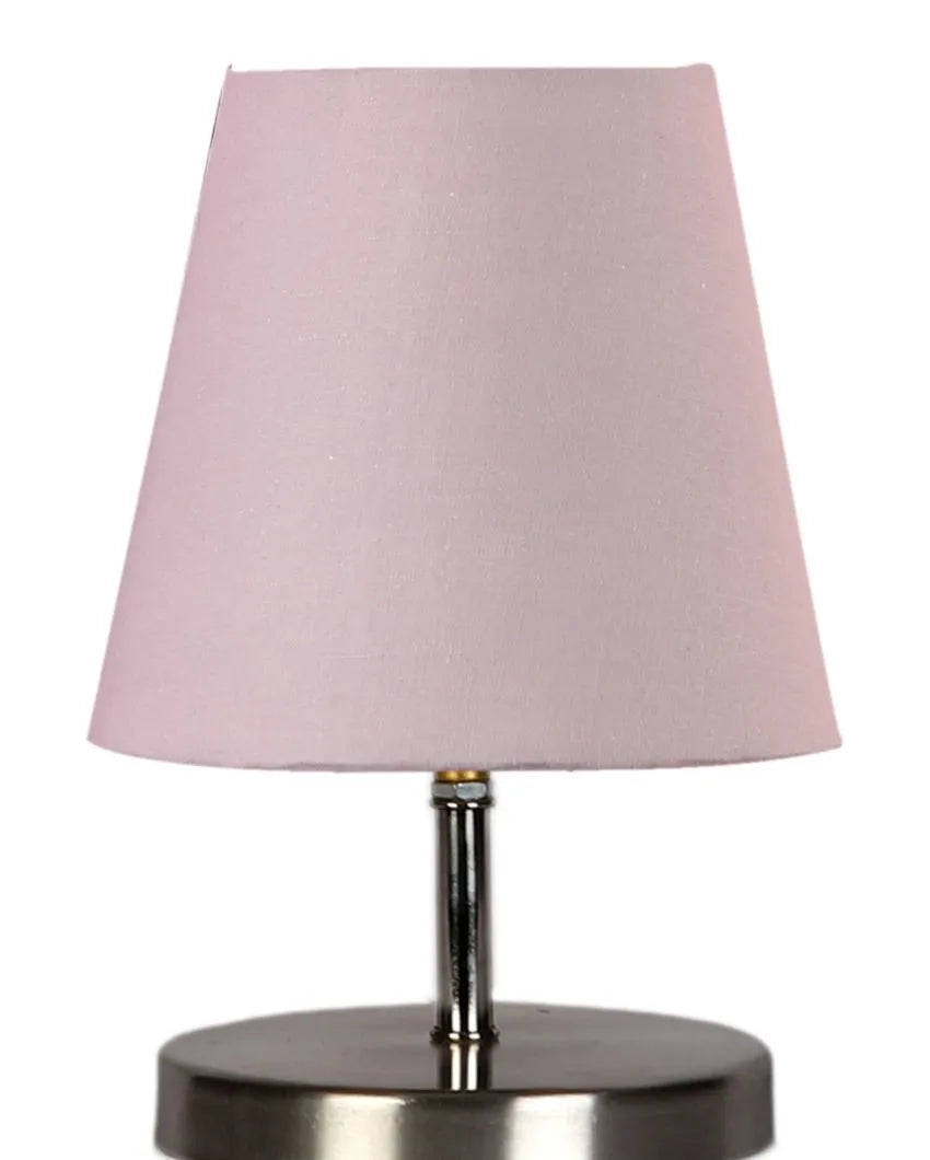 Cotton Round Metal Steel Table Lamp Grey