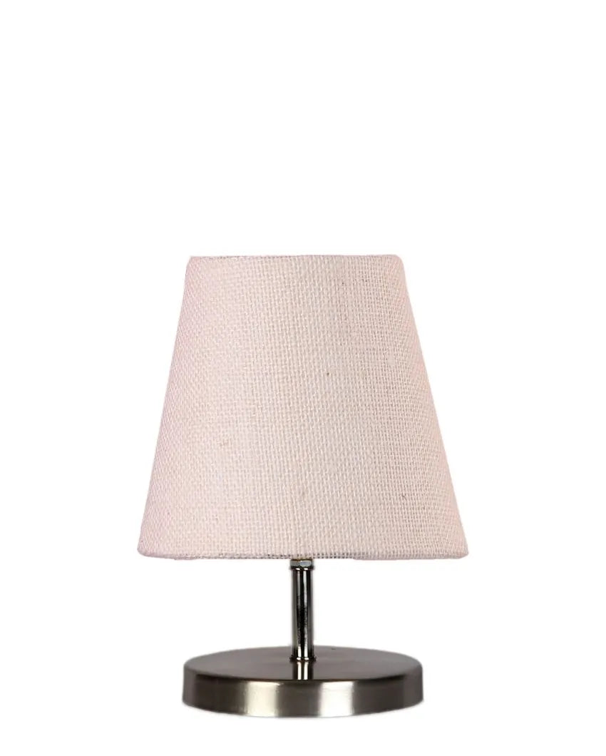 Eye Catchy Jute Round Metal Steel Table Lamp  | Multiple Colors | 6 x 8 inches