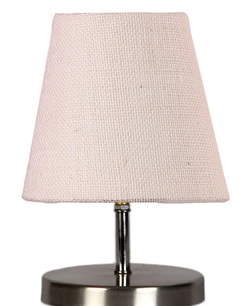 Eye Catchy Jute Round Metal Steel Table Lamp  | Multiple Colors | 6 x 8 inches