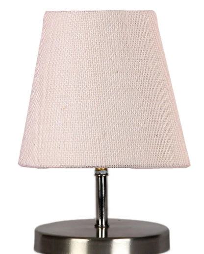 Eye Catchy Jute Round Metal Steel Table Lamp | 6 x 8 inches