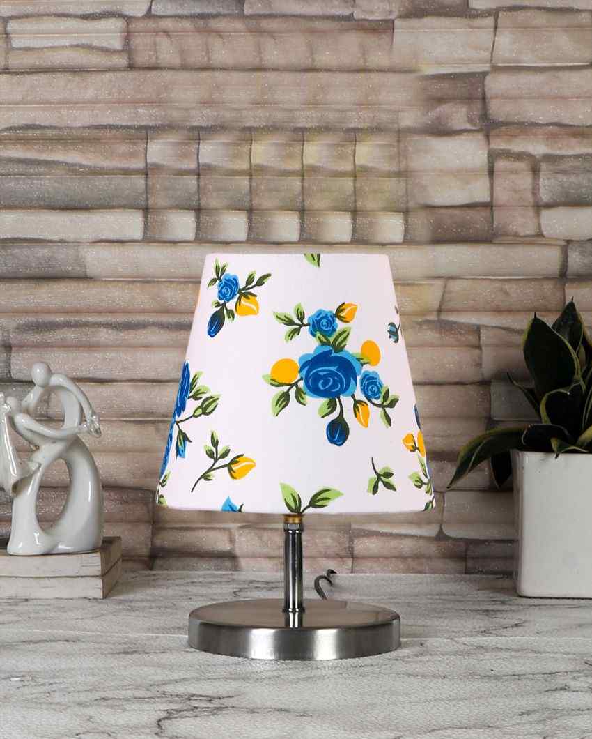 Colorful Cotton Round Metal & Steel Table Lamp