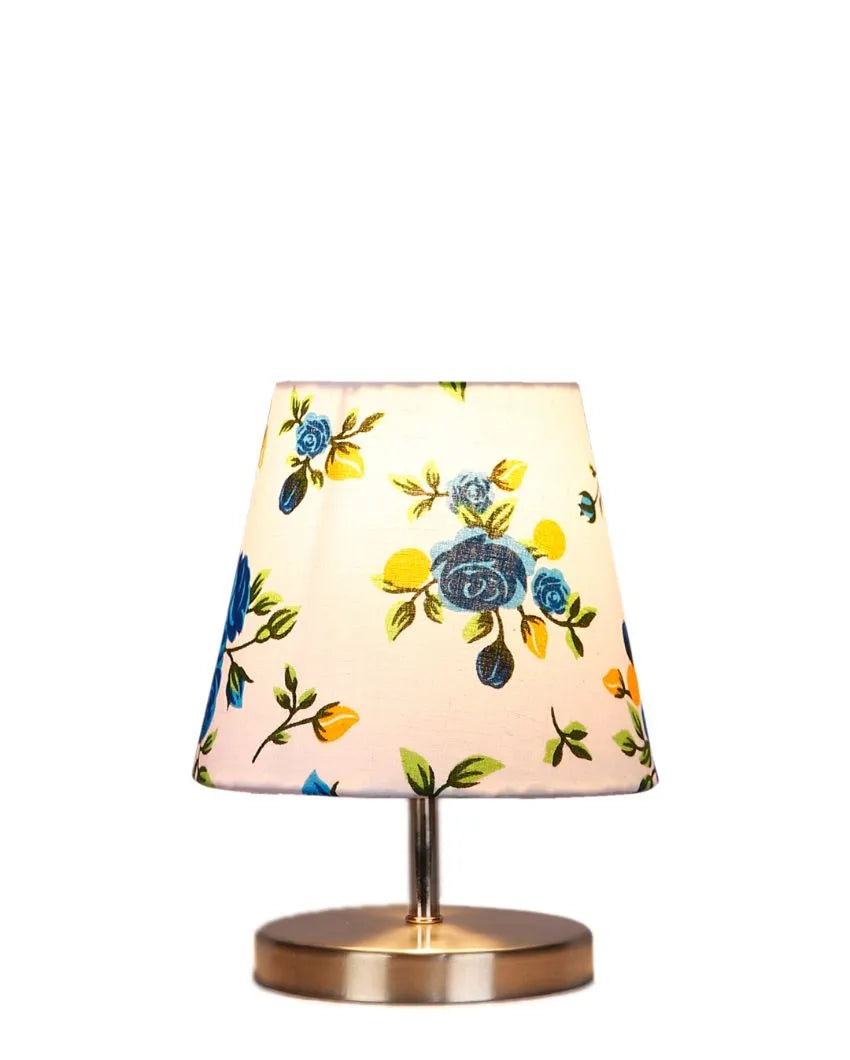 Colorful Cotton Round Metal & Steel Table Lamp