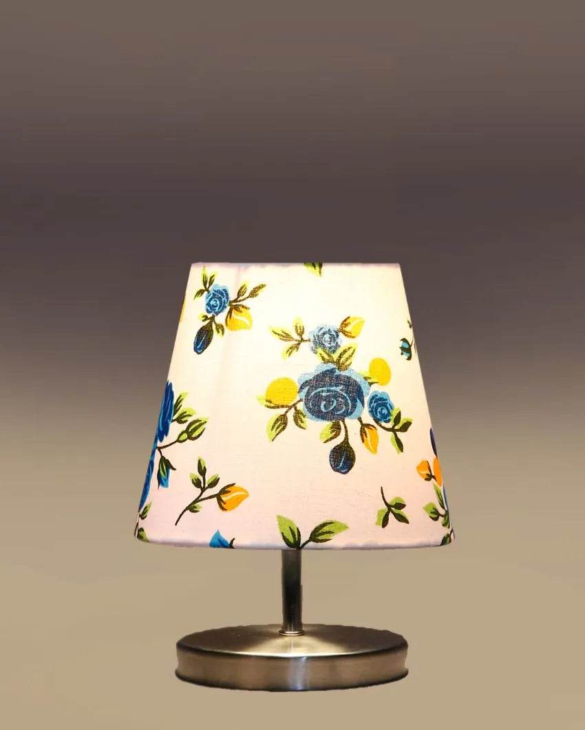 Colorful Cotton Round Metal & Steel Table Lamp