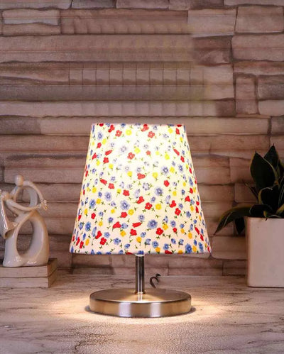 Retro Multicolor Cotton Round Metal Steel Table Lamp