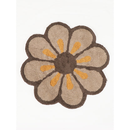 Elegant Multicolor Grey Flower Design Tufted Rug | 2 Feet