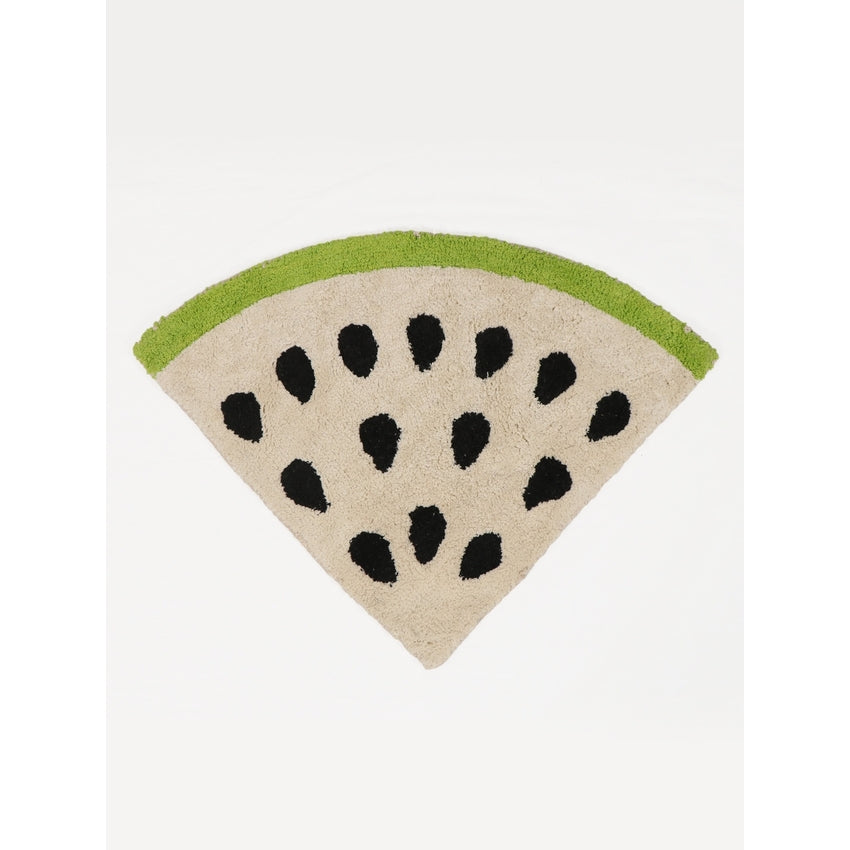 Refreshing Multicolor Kiwi Slice Design Tufted Rug | 3 x 2 Feet