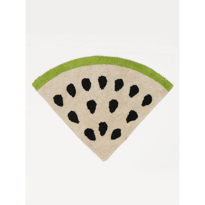 Refreshing Multicolor Kiwi Slice Design Tufted Rug | 3 x 2 Feet