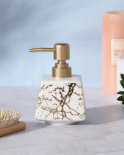 Stylish Design White Finish Soap Dispenser | 4 x 6 inches