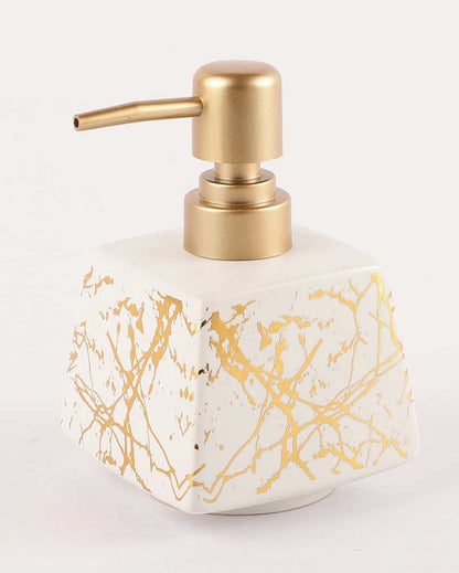 Stylish Design White Finish Soap Dispenser | 4 x 6 inches