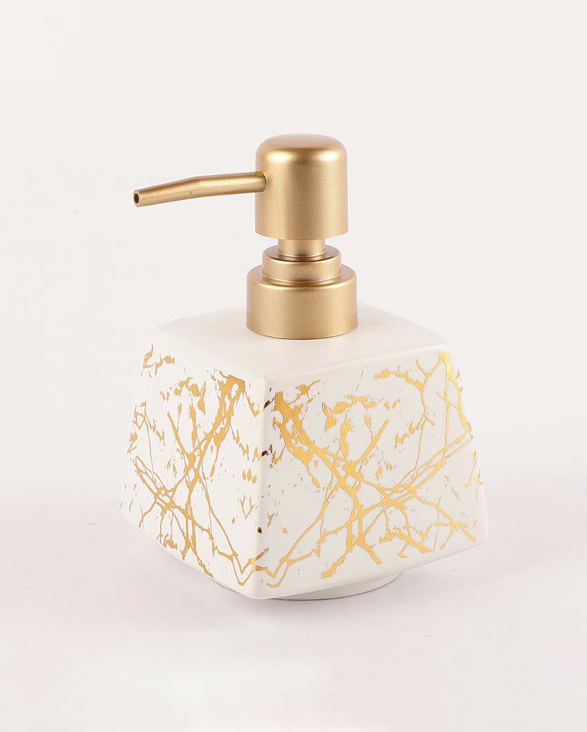 Stylish Design White Finish Soap Dispenser | 4 x 6 inches