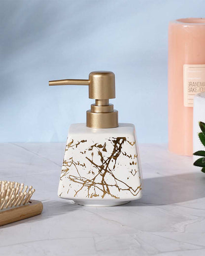 Stylish Design White Finish Soap Dispenser | 4 x 6 inches