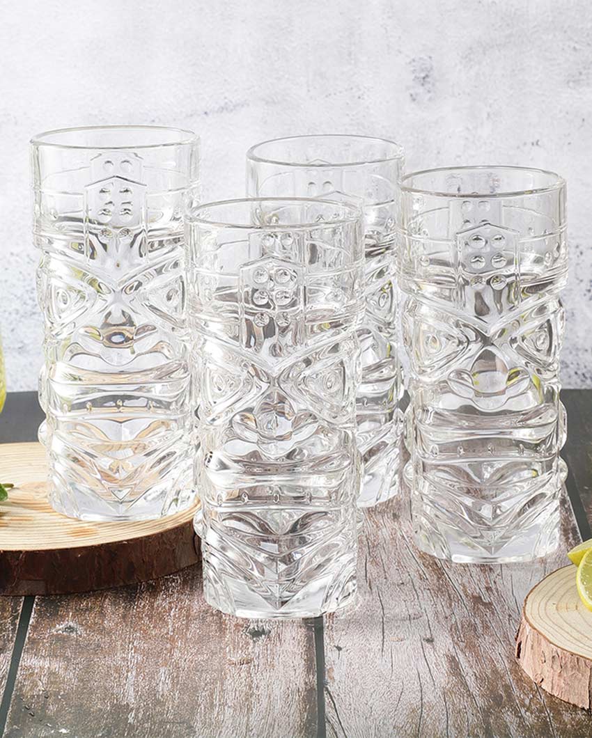 Elegant Design Clear Shade Tall Tiki Glasses | 3 x 7 inches | 400ml