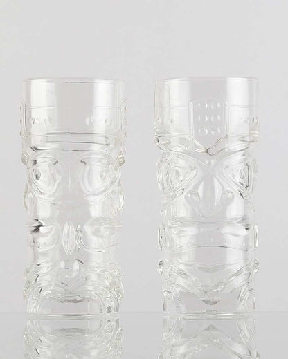 Elegant Design Clear Shade Tall Tiki Glasses | 3 x 7 inches | 400ml