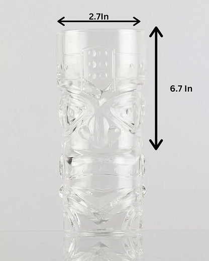 Elegant Design Clear Shade Tall Tiki Glasses | 3 x 7 inches | 400ml