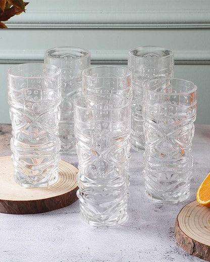 Elegant Design Clear Shade Tall Tiki Glasses | 3 x 7 inches | 400ml