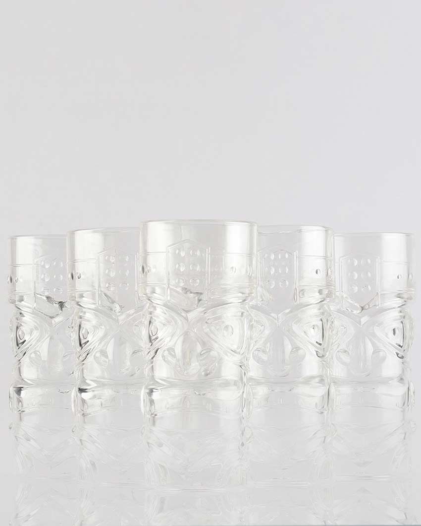 Elegant Design Clear Shade Tall Tiki Glasses | 3 x 7 inches | 400ml