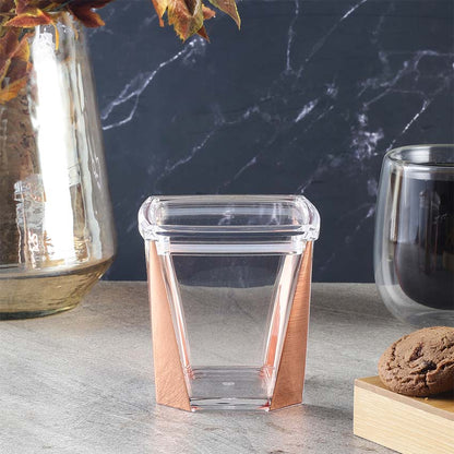 Elegant & Durable Transparent Storage Container | 4 x 4 x 6 inches