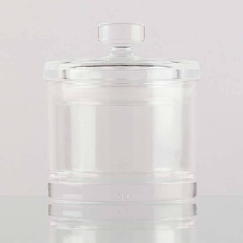 Elegant & Durable Round Storage Container Jar with Lid | 4 x 4 x 5 inches