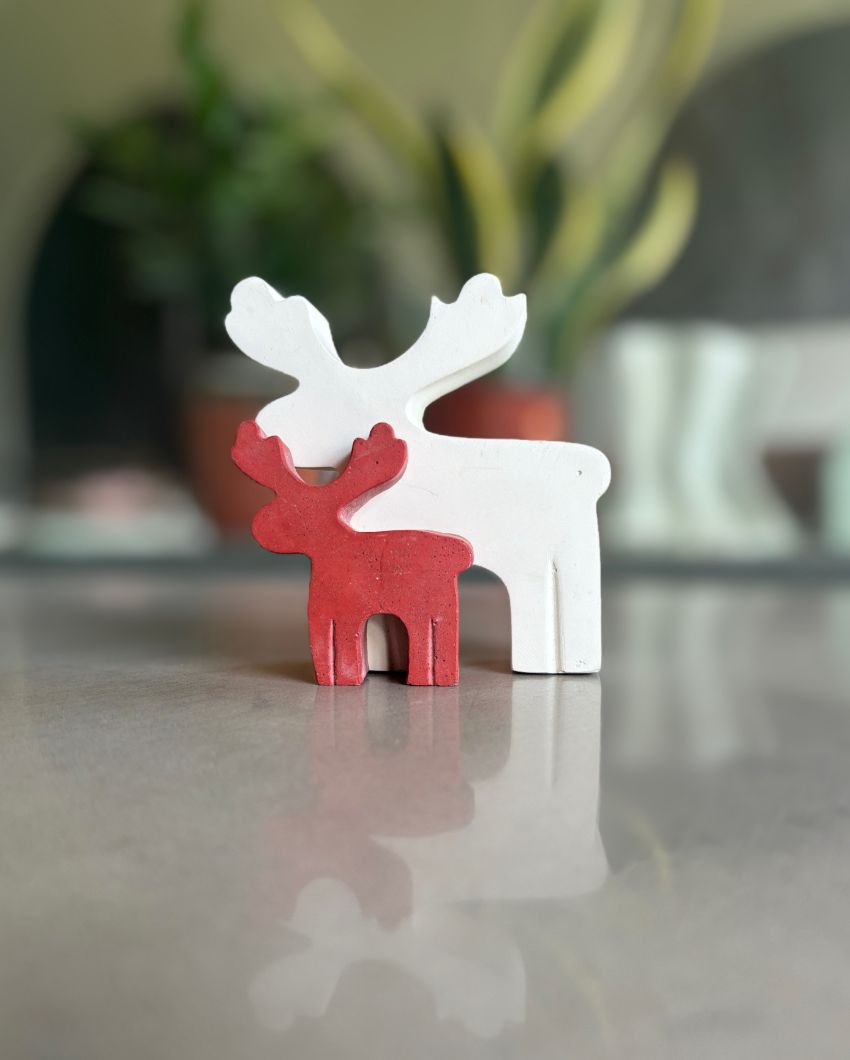 Santa's Steeds Handcrafted Christmas Reindeers | Set of 2