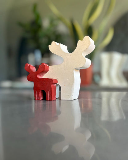 Santa's Steeds Handcrafted Christmas Reindeers | Set of 2