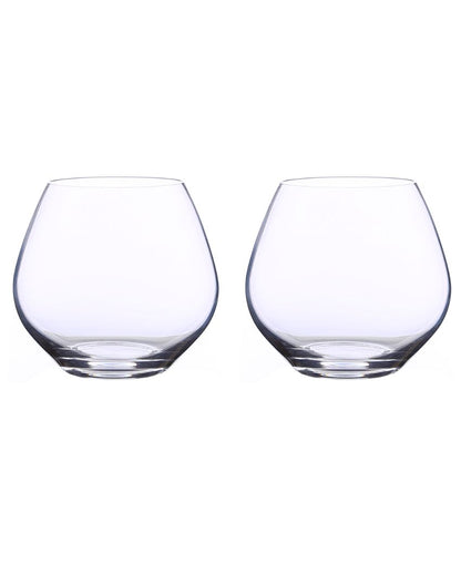 Bohemia Crystal'S Amoroso Stemless Crystal Wine Glasses Lead Free | 440 ml