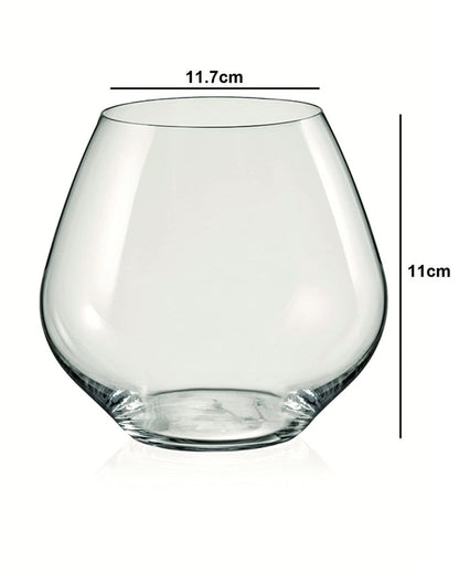 Bohemia Crystal'S Amoroso Stemless Crystal Wine Glasses Lead Free | 580 ml