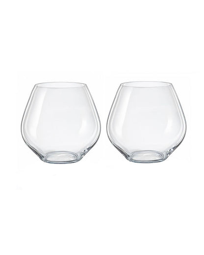 Bohemia Crystal'S Amoroso Stemless Crystal Wine Glasses Lead Free | 580 ml