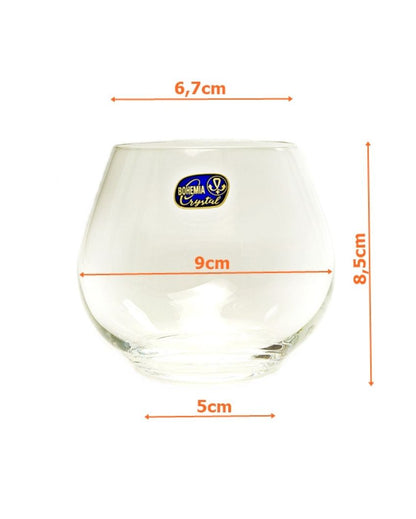 Bohemia Crystal'S Amoroso Stemless Crystal Wine Glasses Lead Free | 340 ml