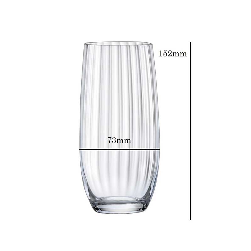 Clue Waterfall Hi Ball Glasses | 350 ml | Set of 6 Default Title