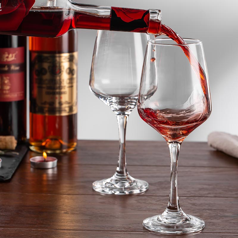 Red Wine Modern Glass Set |  435Ml |  Set Of 6 Default Title