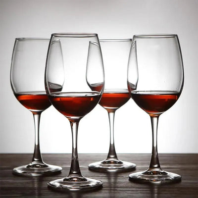 Red & White Crystal Wine & Champagne Glasses | 350ml | Set of 6