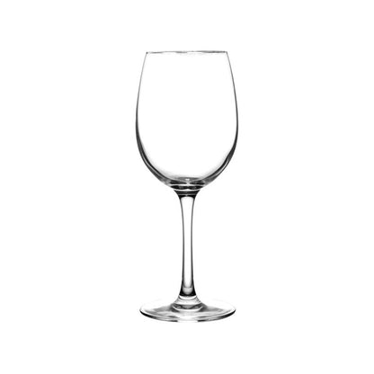 Red & White Crystal Wine & Champagne Glasses | 350ml | Set of 6