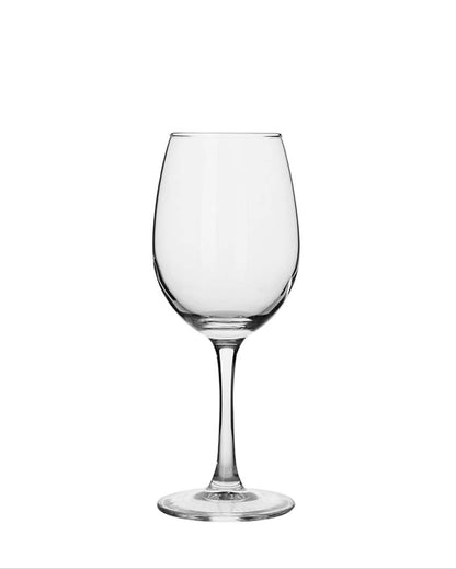 Elegant Design Transparent Shade Crystal Wine Glasses | Set of 6 | 3 x 8 inches | 350ml