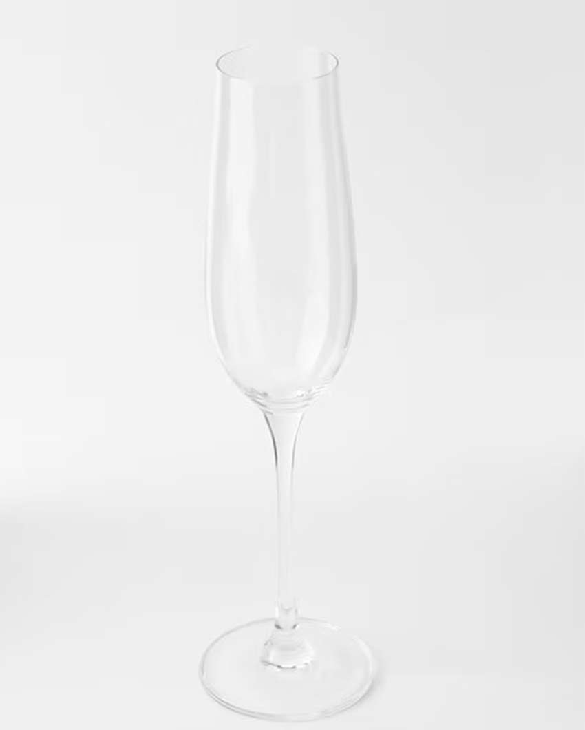 Beautiful Design Transparent Shade Champaign Glasses | Set of 6 | 3 x 9 inches | 230ml