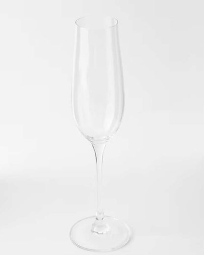 Beautiful Design Transparent Shade Champaign Glasses | Set of 6 | 3 x 9 inches | 230ml