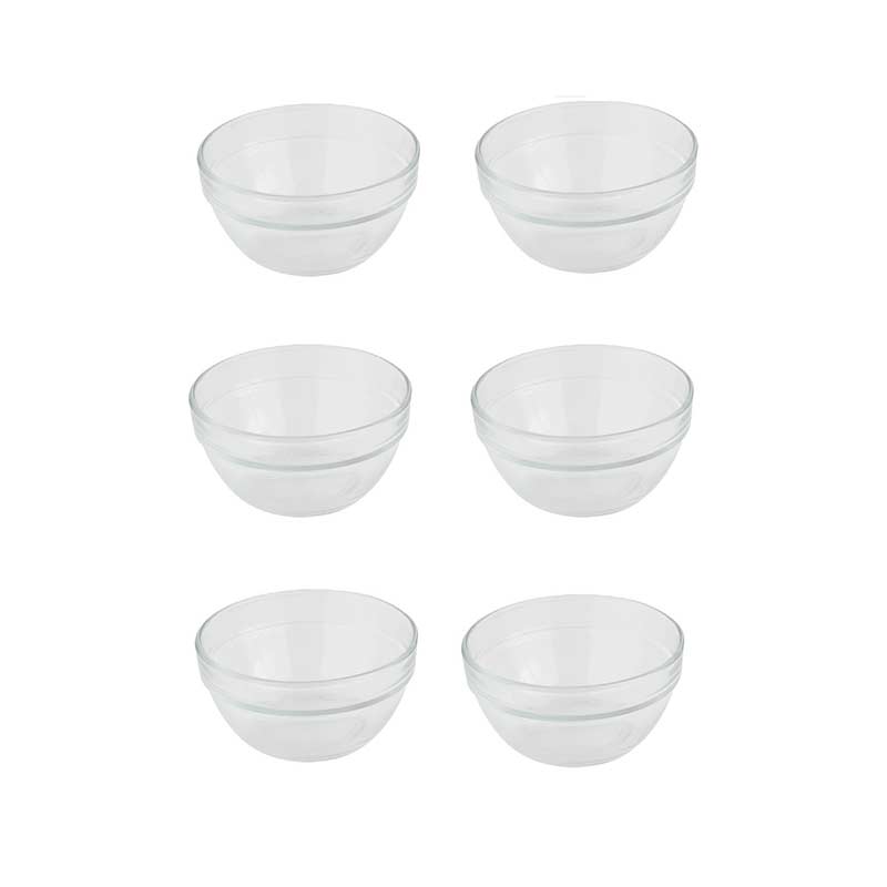 Stackable Glass Bowls | 370 ml | Set of 6 Default Title