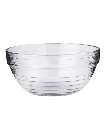 Premium Build Transparent Shade Stackable Bowl | Set of 6 | 5 x 2 inches | 370ml