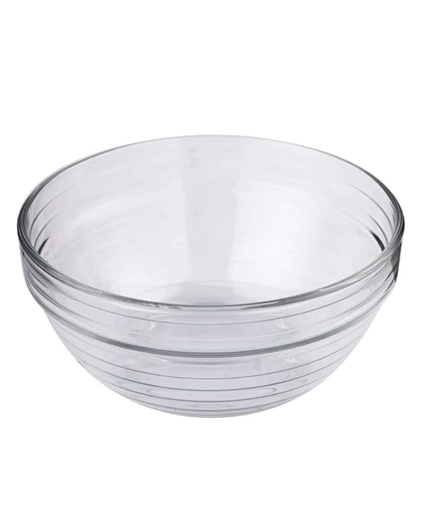 Premium Build Transparent Shade Stackable Bowl | Set of 6 | 5 x 2 inches | 370ml