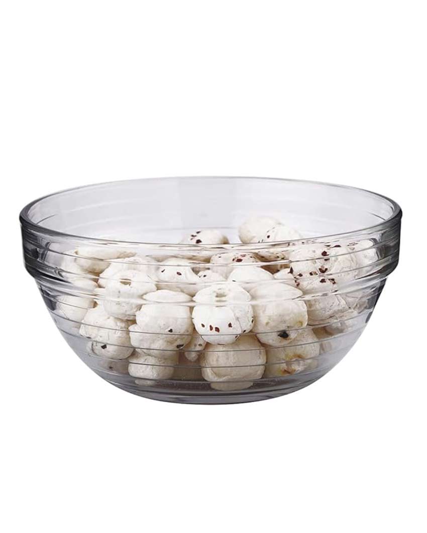 Premium Build Transparent Shade Stackable Bowl | Set of 6 | 5 x 2 inches | 370ml