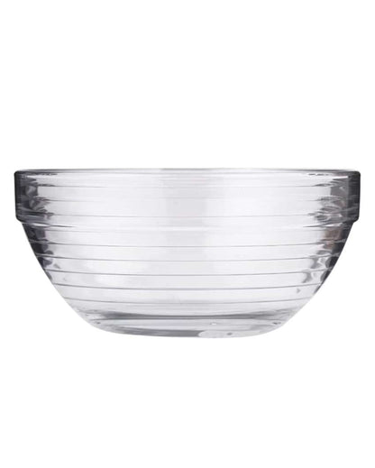 Elegant Design Transparent Shade Stackable Bowl | Set of 3 | 7 x 3 inches | 1L