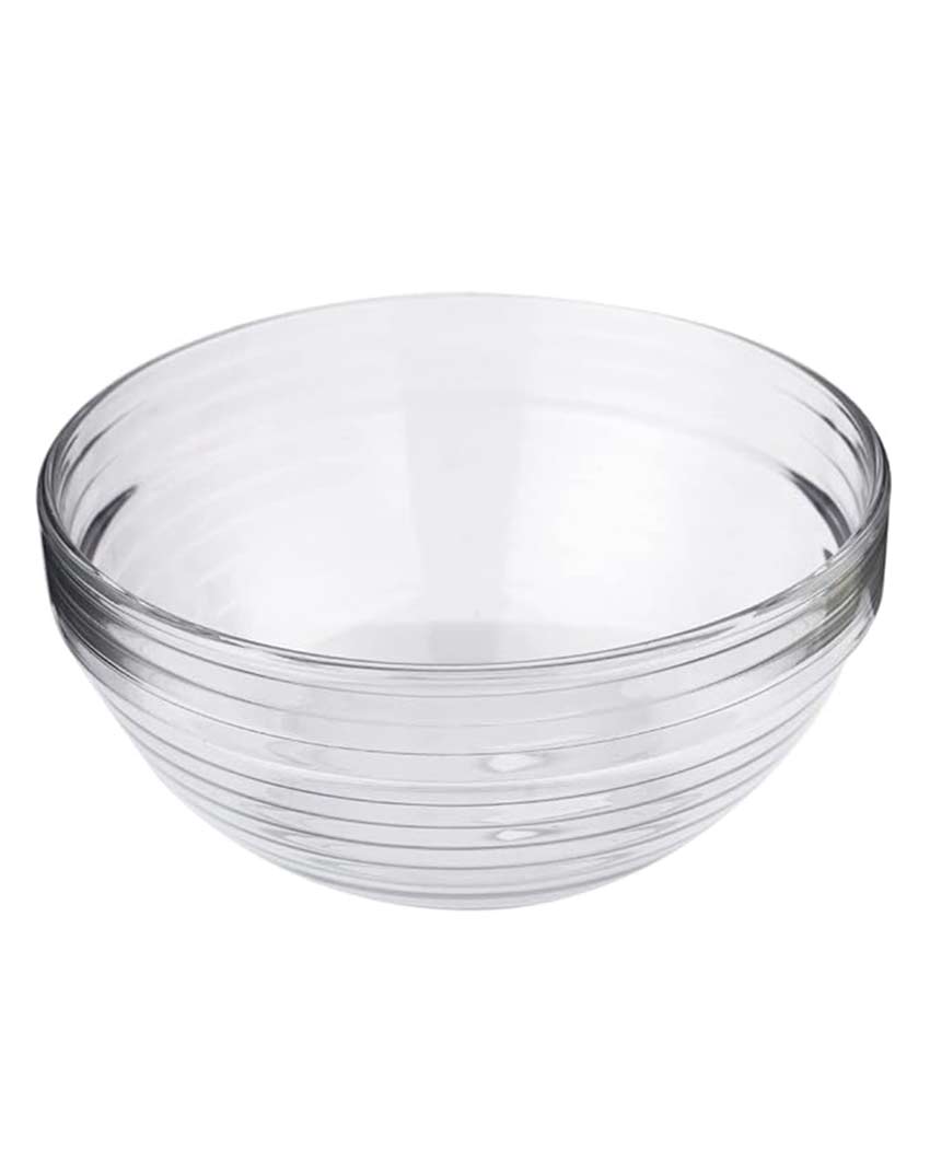 Elegant Design Transparent Shade Stackable Bowl | Set of 3 | 7 x 3 inches | 1L