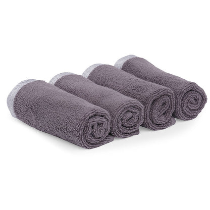 Keira Face Towel | Set Of 4 | Multiple Colors Grey