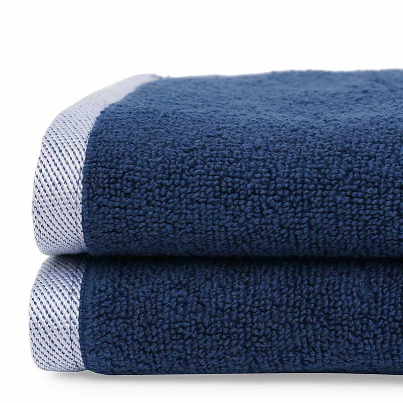 Keira Face Towel | Set Of 4 | Multiple Colors Navy