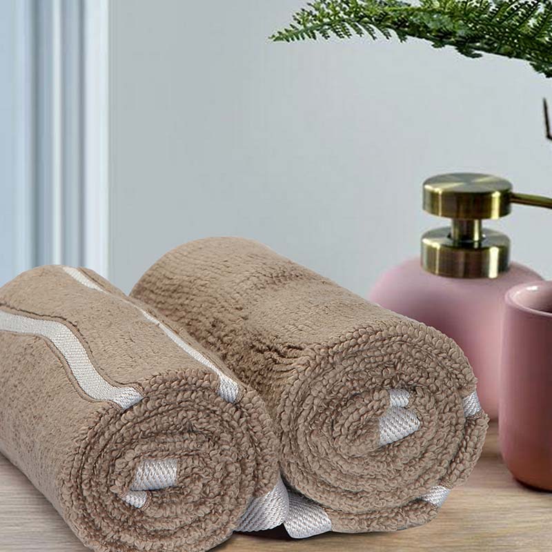 Desteiny Hand Towel | Set Of 2 | Multiple Colors Beige