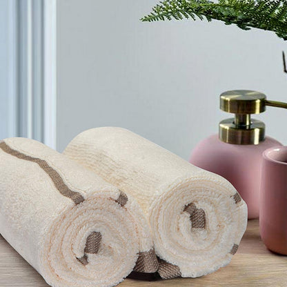 Desteiny Hand Towel | Set Of 2 | Multiple Colors Ivory